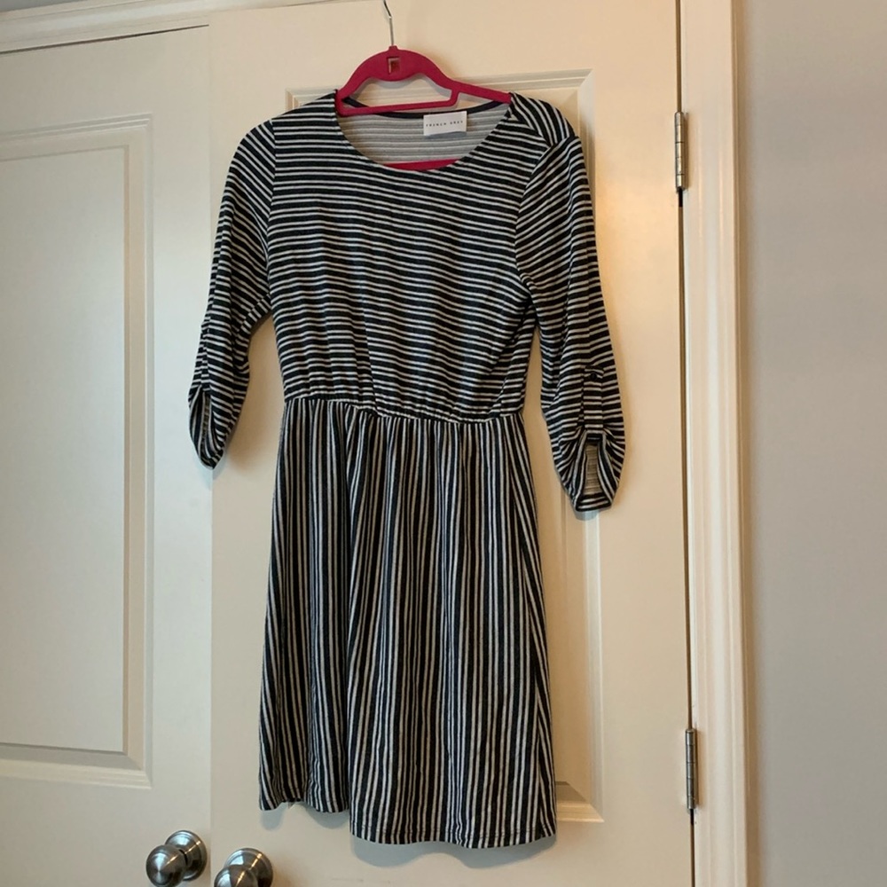 French Grey Long Sleeve Dress